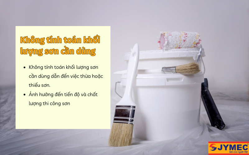 Nhiều người không tính toán trước lượng sơn nhà cần mua