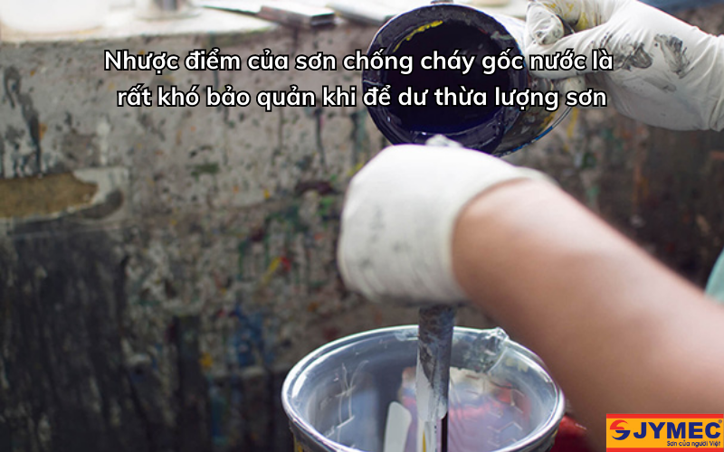 Nhược điểm của sơn gốc nước