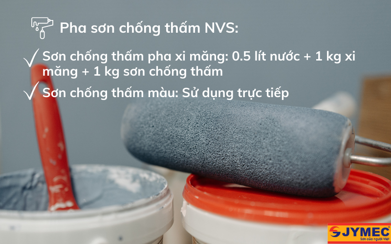 Pha sơn chống thấm dựa theo loại sơn sử dụng