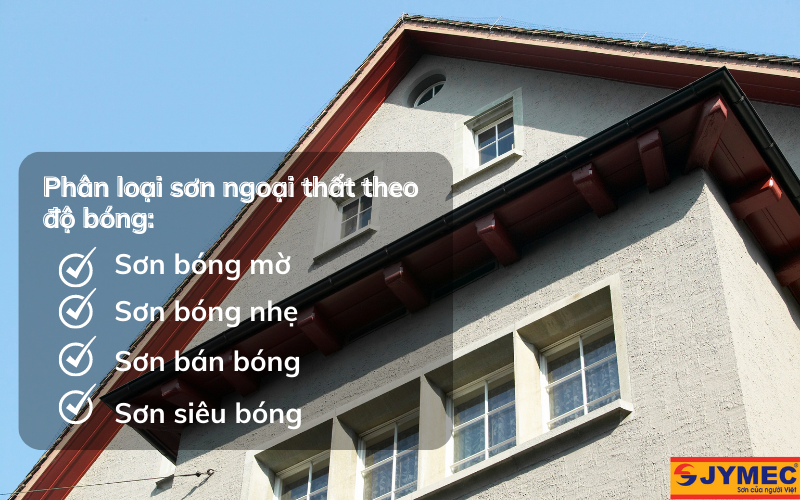 Phân loại theo độ bóng của lớp màng sơn