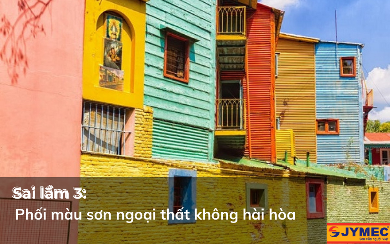 Phối màu sơn ngoại thất không hài hòa