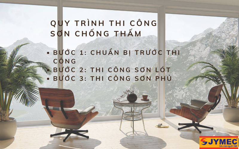 Quy trình thi công sơn chống thấm cho khu vực bên trong nhà