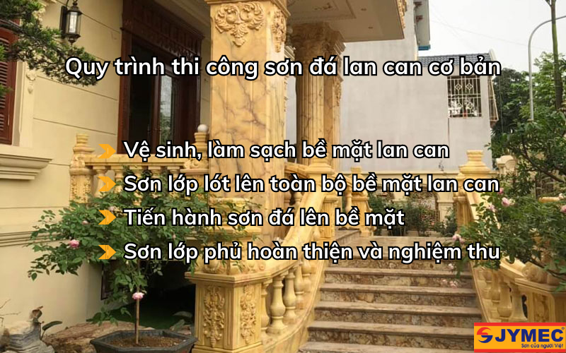 Quy trình sơn đá lan can đơn giản nhất