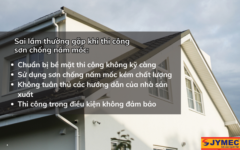 Sai lầm thường gặp khi sơn chống rêu mốc