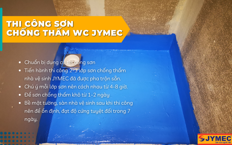 Thi công sơn chống thấm nhà vệ sinh JYMEC