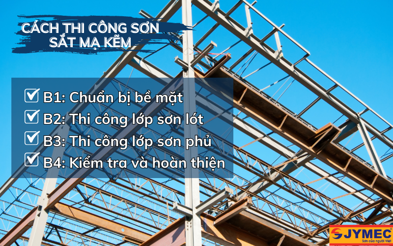 Thi công sơn sắt mạ kẽm như thế nào