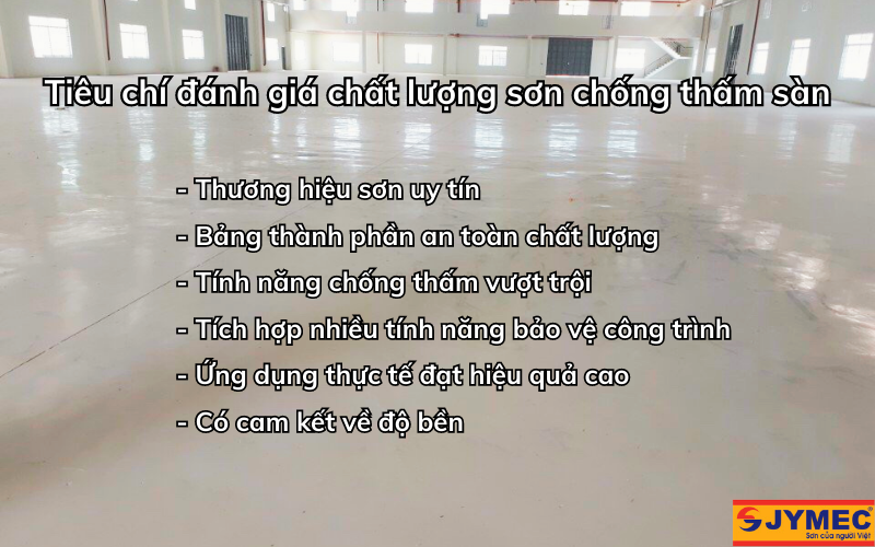 Tiêu chí đánh giá sơn chống thấm sàn tốt