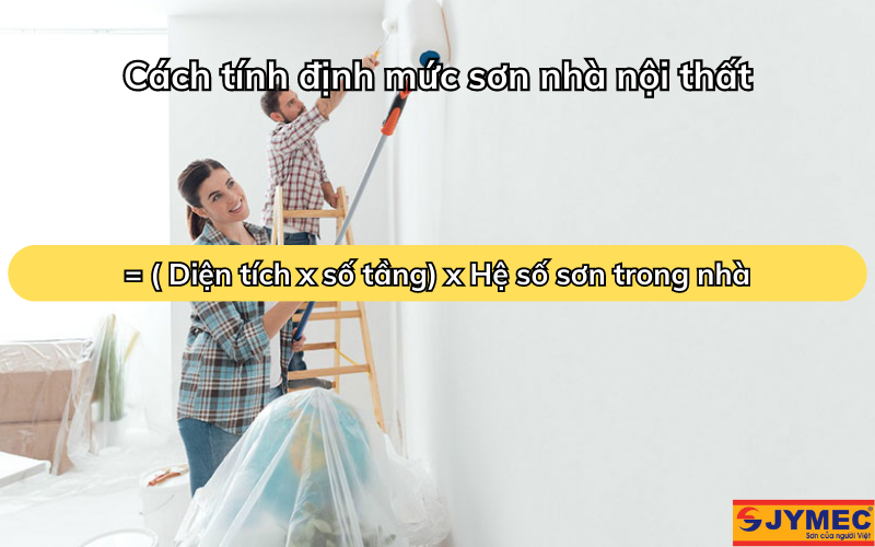 Tính lượng sơn nhà nội thất cần dùng