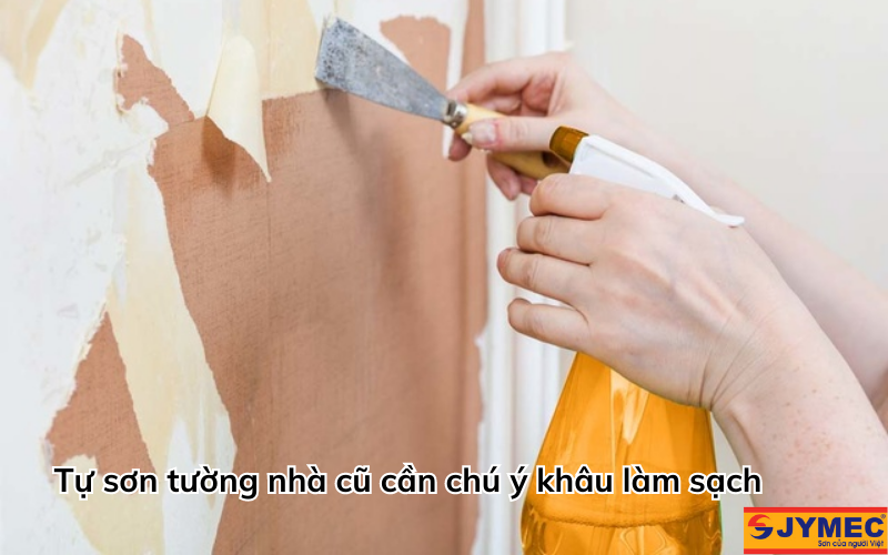 Các bước tự sơn tường cũ