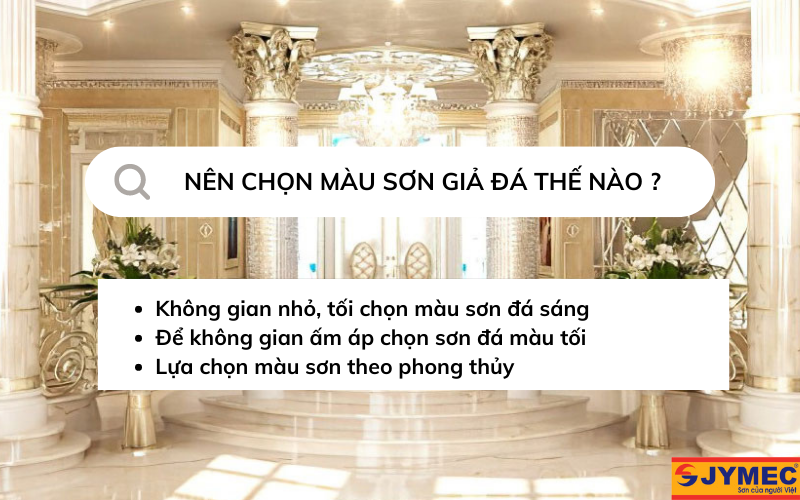 Cách chọn màu sơn giả đá phù hợp