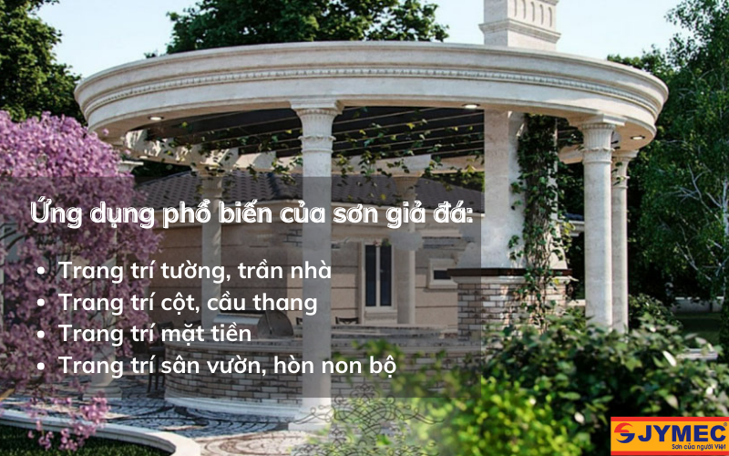 Ứng dụng của các loại sơn giả đá