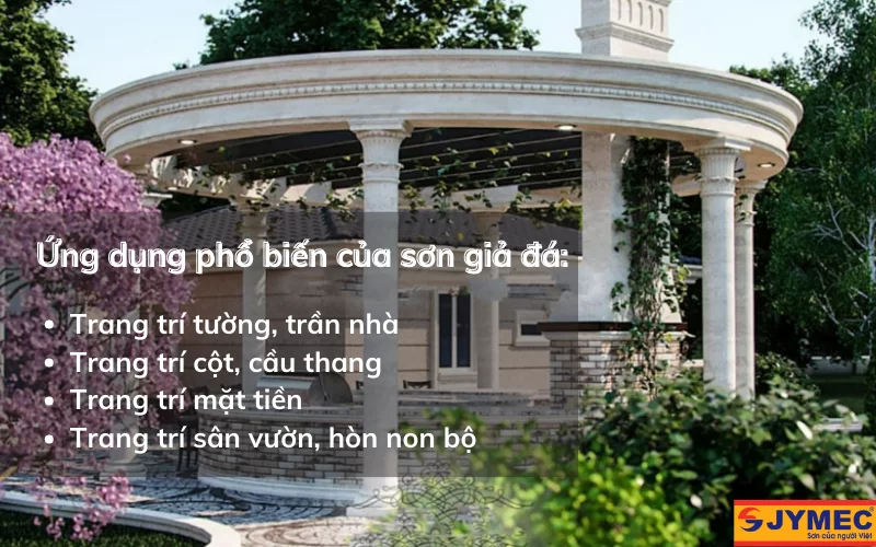 Ứng dụng của các loại sơn giả đá