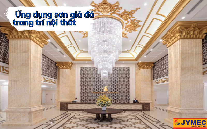 Mẫu cột sơn giả đá nội thất đẹp mắt