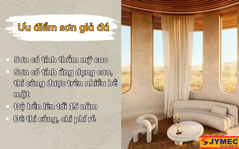 Ưu điểm khi sử dụng sơn giả đá