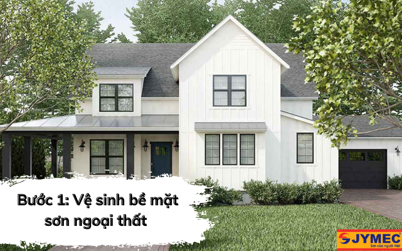 Vệ sinh bề mặt thi công sơn cẩn thận, sạch sẽ