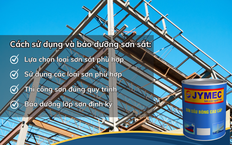 Cách sử dụng và bảo dưỡng lớp sơn sắt được bền lâu
