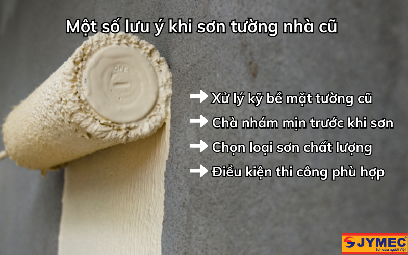 Lưu ý khi sơn tường nhà cũ