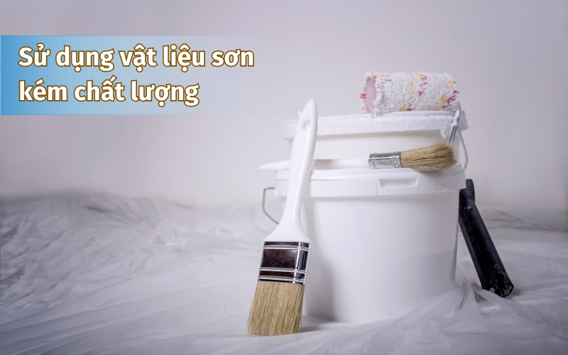 Sử dụng vật liệu kém khiến lớp sơn đá bị nứt Sử dụng vật liệu kém khiến lớp sơn đá bị nứt