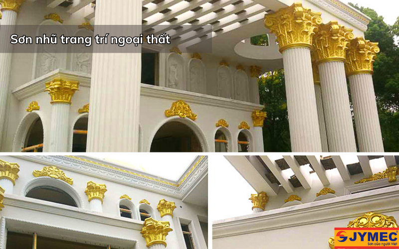 Ứng dụng sơn nhũ trong trang trí ngoại thất