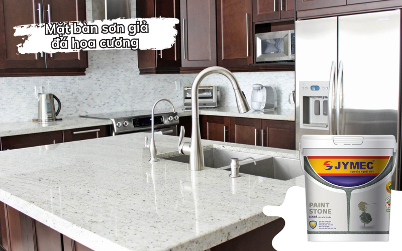 Mặt bàn thi công sơn giả đá