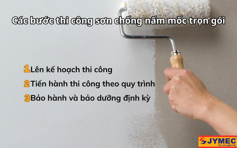 Các bước thi công sơn chống nấm mốc