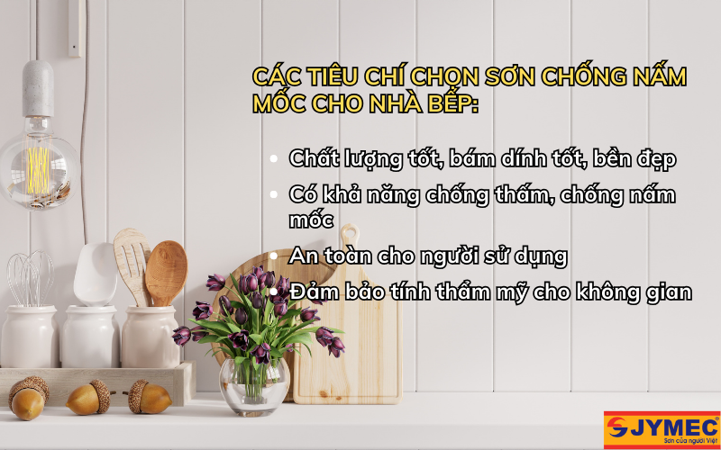 Các tiêu chí chọn sơn chống nấm mốc cho nhà bếp