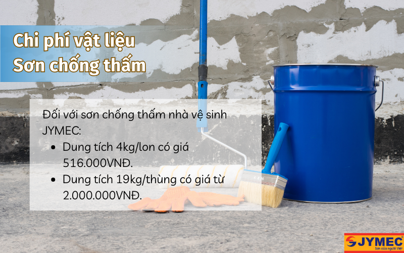 Chi phí vật liệu sơn chống thấm WC