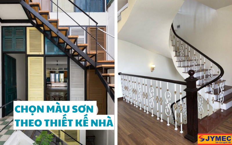Chọn màu sơn cầu thang sắt theo thiết kế nhà