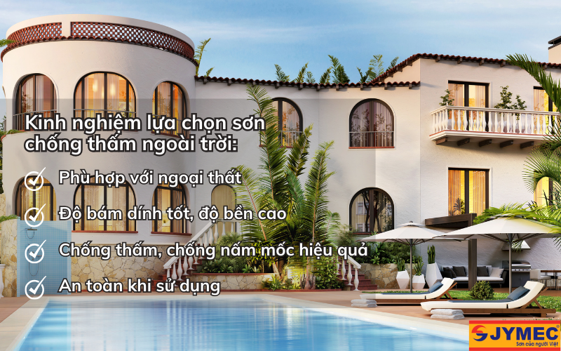 Kinh nghiệm lựa chọn sơn chống thấm ngoài trời