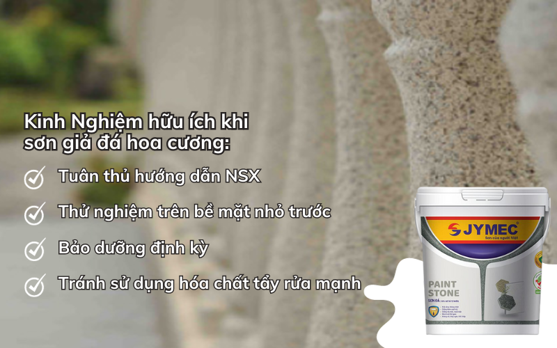 Những kinh nghiệm hữu ích khi sử dụng sơn giả đá