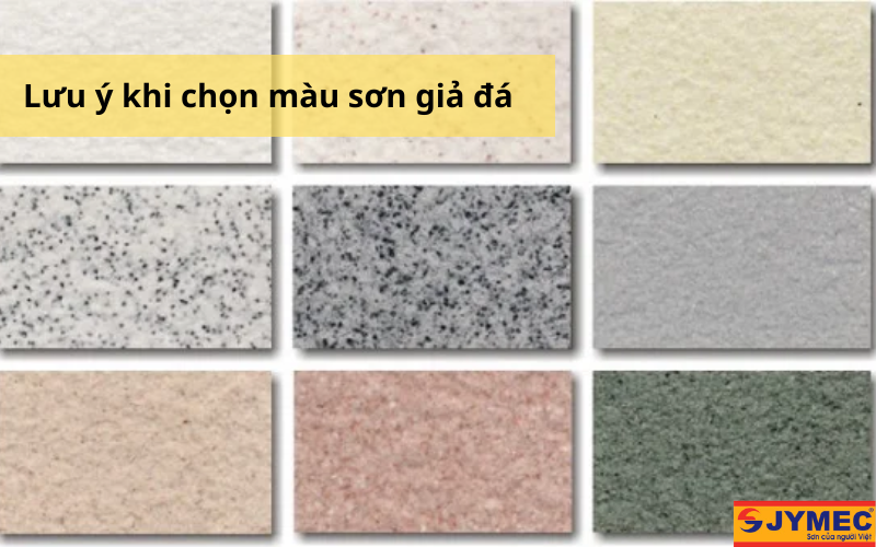 Cần lưu ý khi chọn màu sắc của loại sơn đá bạn cần