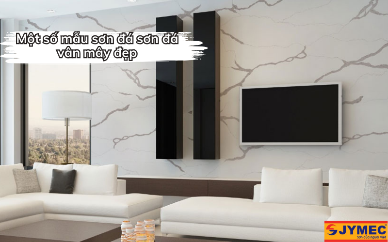 Sử dụng sơn đá trang trí phòng khách