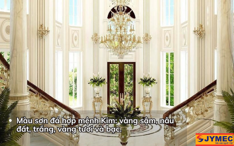 Những màu sơn đá tương sinh với mệnh Kim