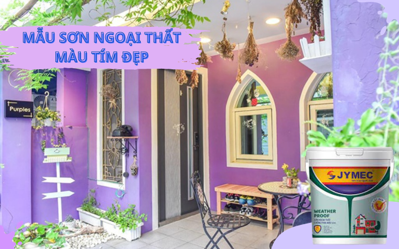 Mẫu sơn ngoại thất màu tím đẹp mắt