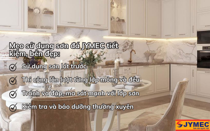 Mẹo sử dụng sơn đá JYMEC tiết kiệm, bền đẹp