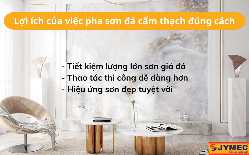 Pha trộn sơn cẩm thạch trước khi dùng có lợi gì?