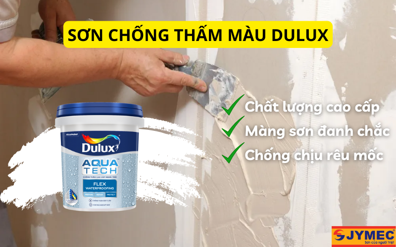 Sản phẩm sơn chống thấm Dulux có màu
