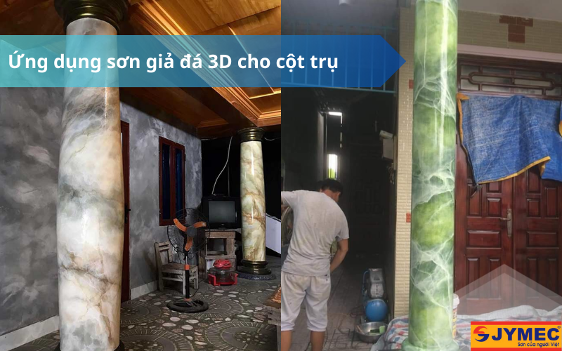 Sơn đá 3D cho hạng mục tường nội thất
