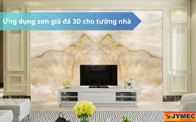 Sơn đá 3D cho hạng mục tường nội thất