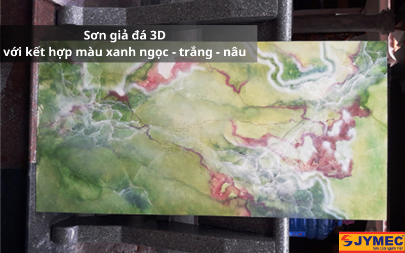 Sơn đá 3D màu xanh ngọc