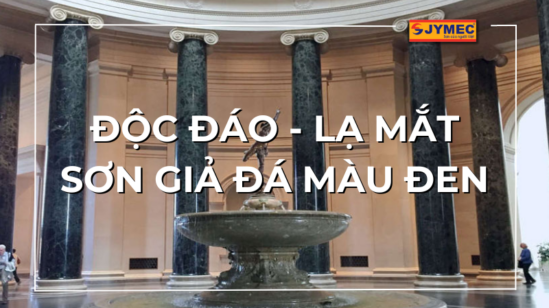 Độc đáo sơn giả đá màu đen ứng dụng trong trang trí