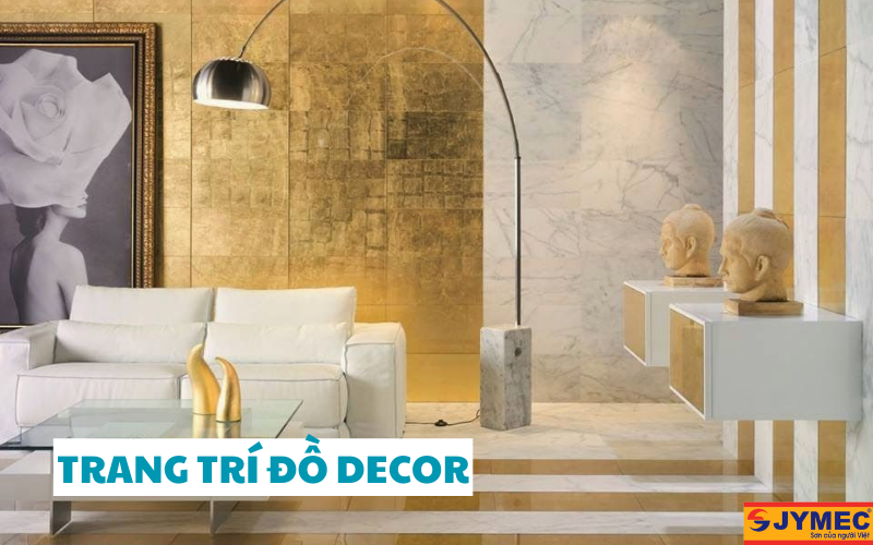 Sử dụng sơn nhũ vàng trang trí đồ Decor