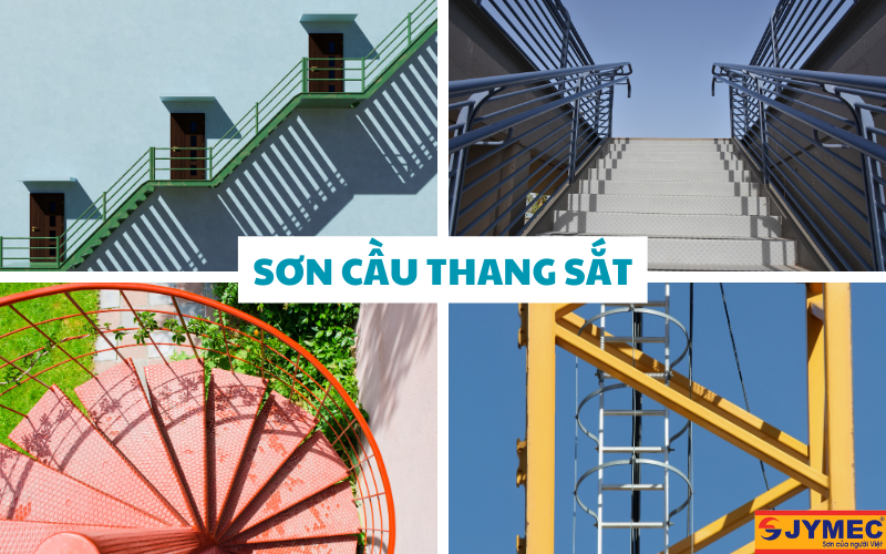 Sơn sắt được sử dụng trong cầu thang sắt