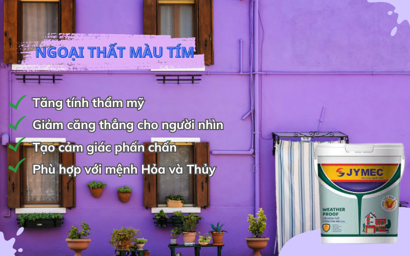 Ý nghĩa của sơn ngoài nhà thất màu tím