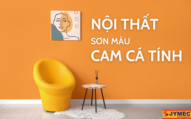 Sơn nội thất màu cam cá tính