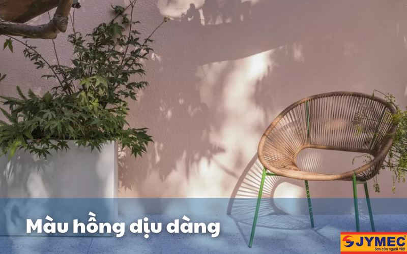 Hồng dịu dàng cho không gian ngoại thất