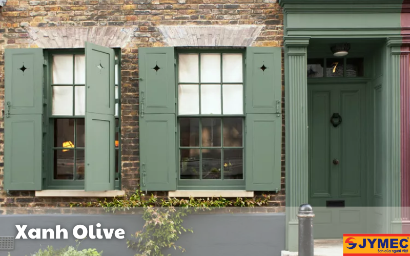 Mùa thu đông nên chọn màu xanh olive cho ngoại thất