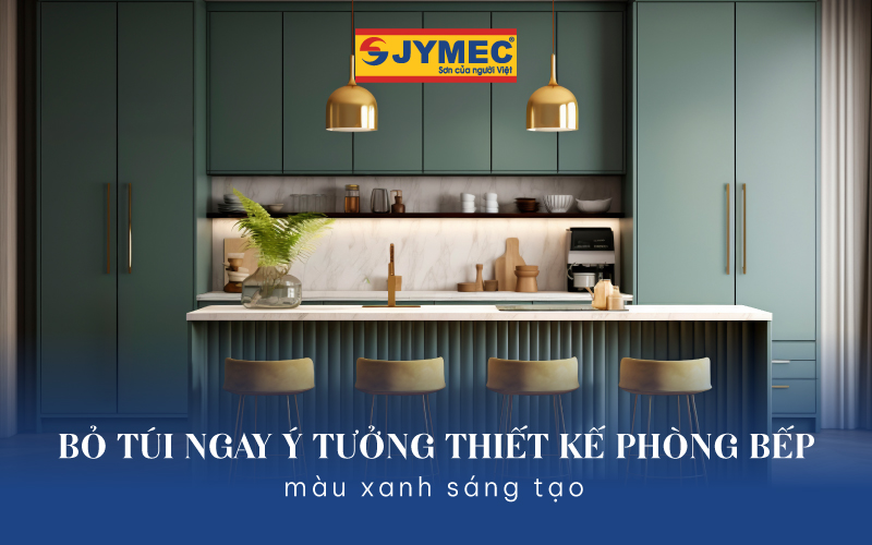 Khám phá sức hút bất ngờ của phòng bếp tông xanh