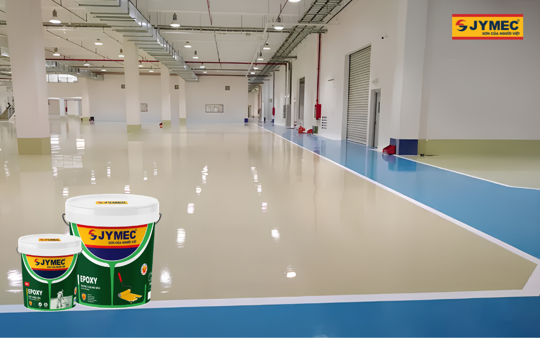 Sơn men bóng epoxy phủ sàn nội thất chịu mài mòn