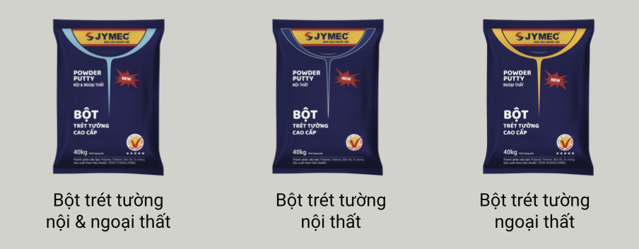 Các loại sản phẩm bột bả của JYMEC